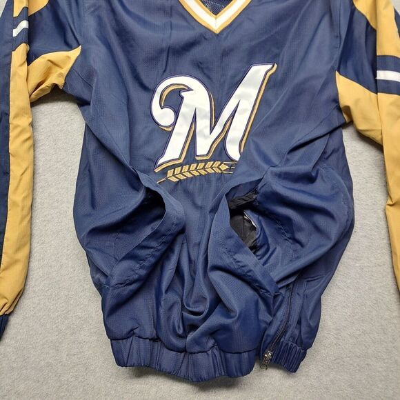 Vintage Milwaukee Brewers Pullover Windbreaker Men's S General Merchandise - Picture 5 of 12